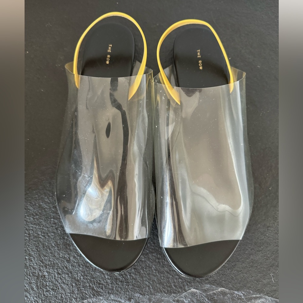 The Row sling back, transparent sandals